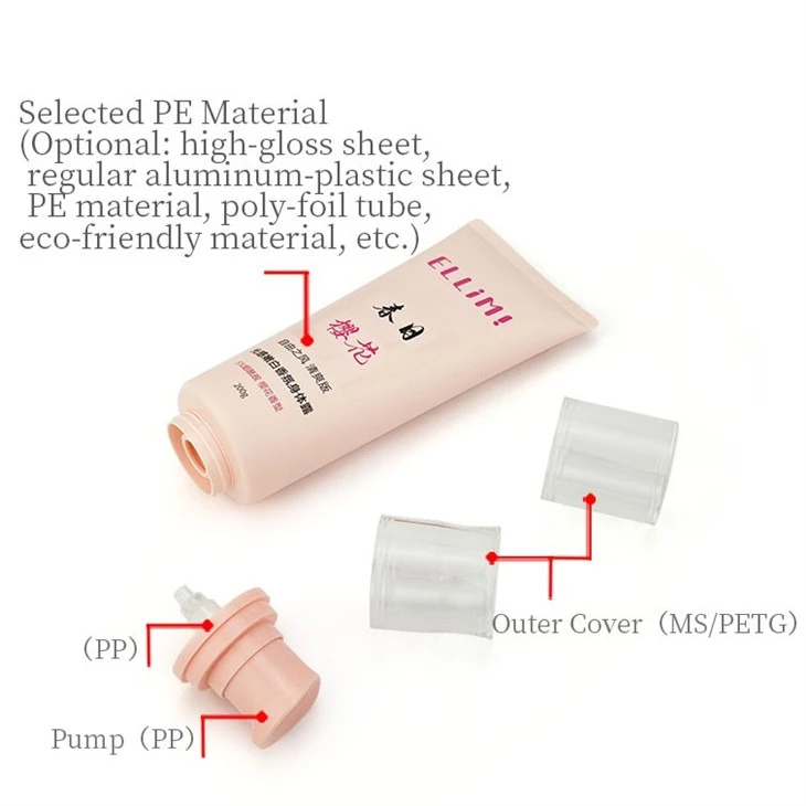50 Screw-in Long-nozzle Pump Head Cosmetic Plastic Squeeze Tube factory