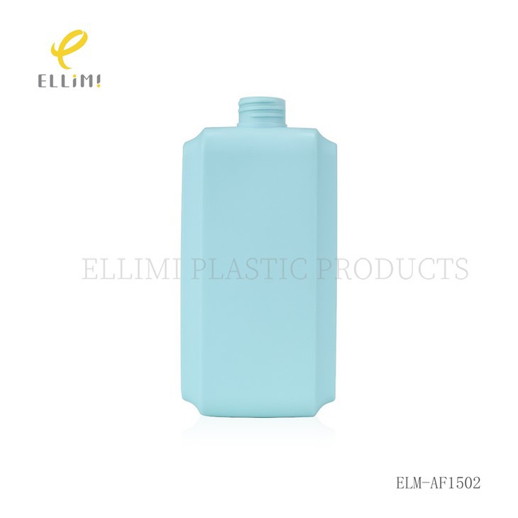 500ml Light Blue PE Plastic Lotion Pump Bottles, Octagonal Square Shape For Home Care factory