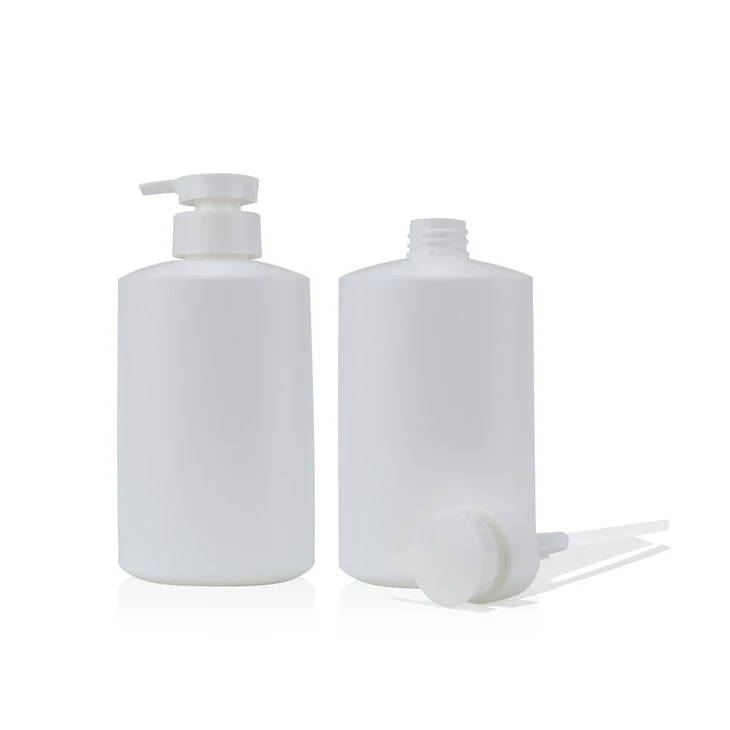 500ml PE Plastic Cosmetic Packaging Containers With Pump Bottle For Skincare Serum Oil Custom Color Logo UV/Silk Screen Printing