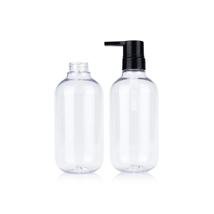 500ML PET Cylinder Shape Empty Cosmetic Bottle For Lotion Serum Skincare Cream