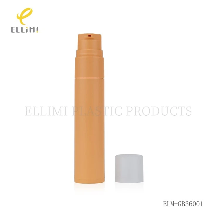 50ml/60ml Orange PP Plastic Airless Pump Bottles With White Cap high quality
