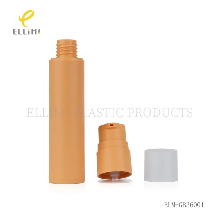 50ml/60ml Orange PP Plastic Airless Pump Bottles With White Cap best