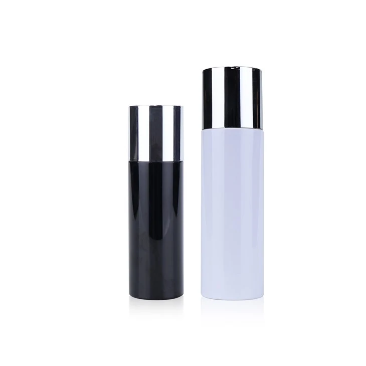 75ML 120ML PET Cylinder Shape Empty Cosmetic Bottle For Lotion Serum Skincare Cream