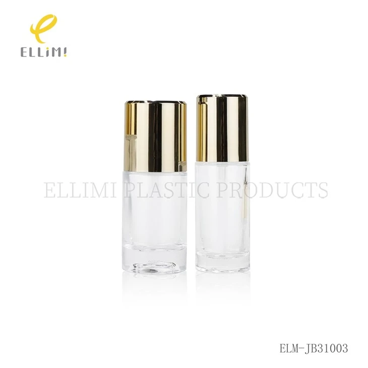 Clear Glass Cosmetic Bottles & Jars Set With Gold/Silver Caps For Skincare factory