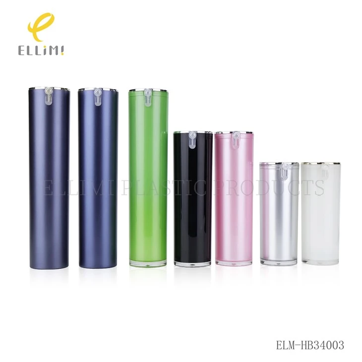 Cylindrical Acrylic Airless Pump Bottle With Flip Top Closure (Matte/Glossy Finish) suppliers