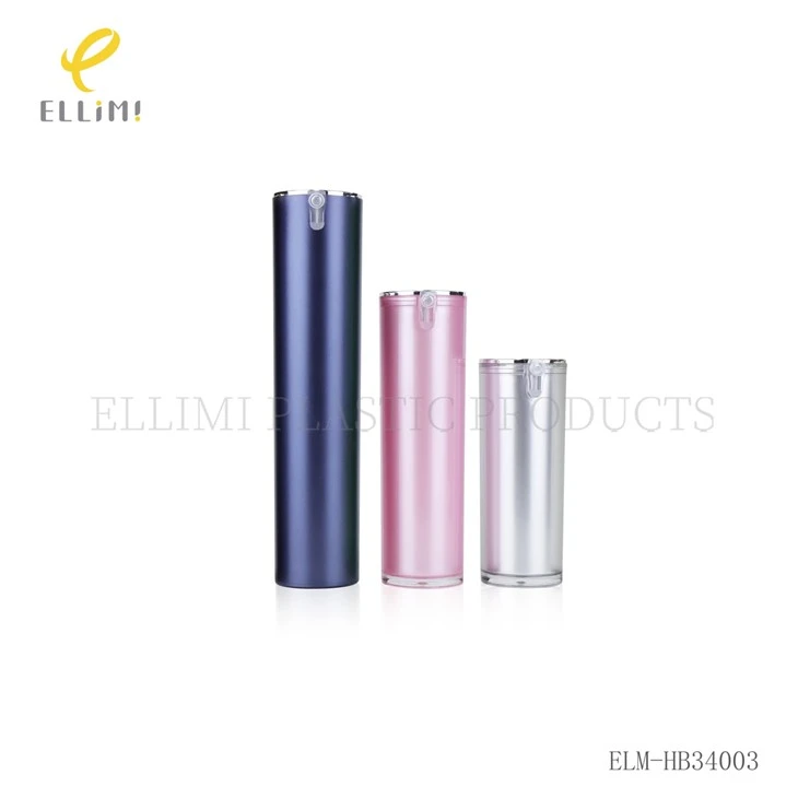 Cylindrical Acrylic Airless Pump Bottle With Flip Top Closure (Matte/Glossy Finish) factory