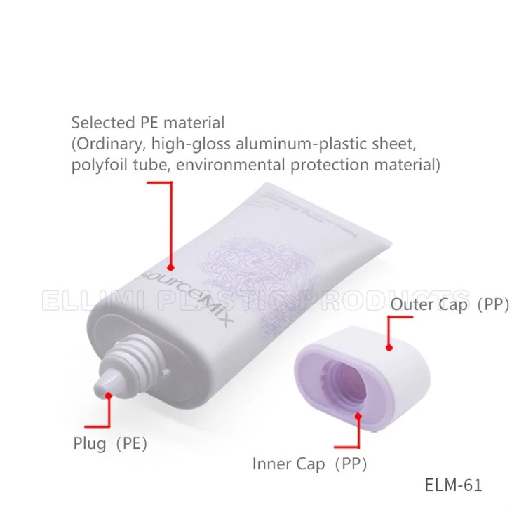 Double Layer Long Oval Flat Cover Tube