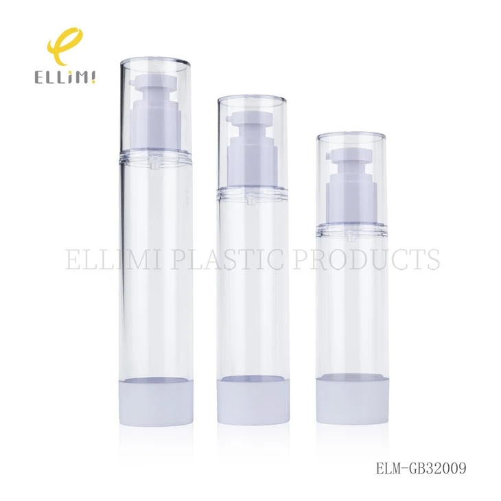 Empty Clear PP Airless Pump Bottles - Refillable Cylinder Containers For Cosmetic Serum & Lotion Use suppliers
