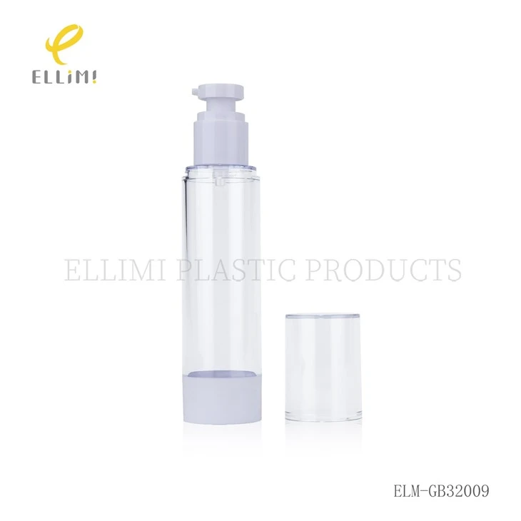 Empty Clear PP Airless Pump Bottles - Refillable Cylinder Containers For Cosmetic Serum & Lotion Use best