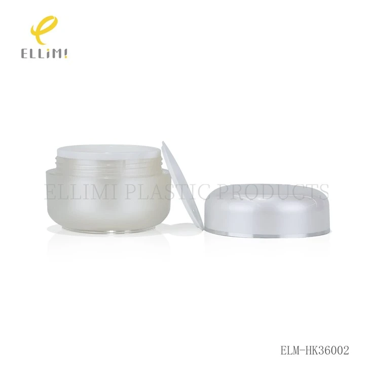Luxury 50g Frosted White Bottle With Silver Cap For Face Cream & Eye Cream high quality