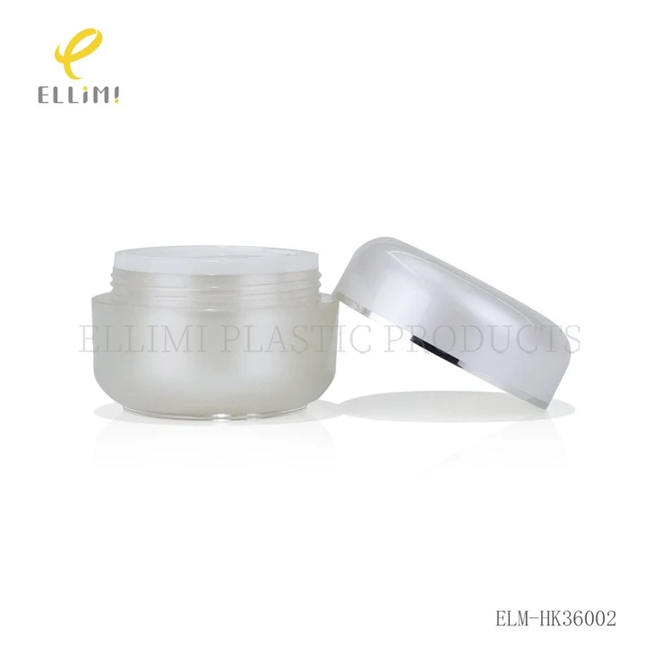 Luxury 50g Frosted White Bottle With Silver Cap For Face Cream & Eye Cream factory