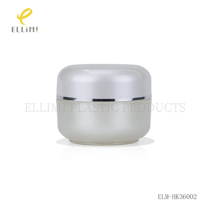 Luxury 50g Frosted White Bottle With Silver Cap For Face Cream & Eye Cream suppliers