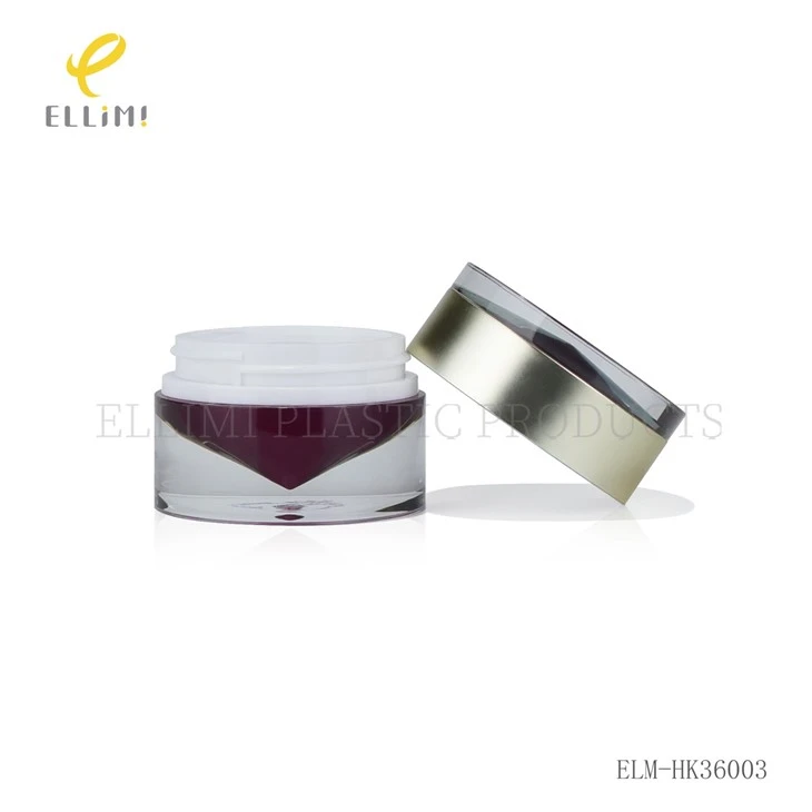Luxury Acrylic Cosmetic Bottle With Inverted Cone Bottom & Metallic Gold/Silver Cap For Face Cream best