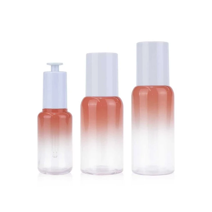 40ml 80ml 100ml PET Plastic Empty Cosmetic Bottle For Skincare Shower Gel & Toner Packaging With Silk Screen Printing