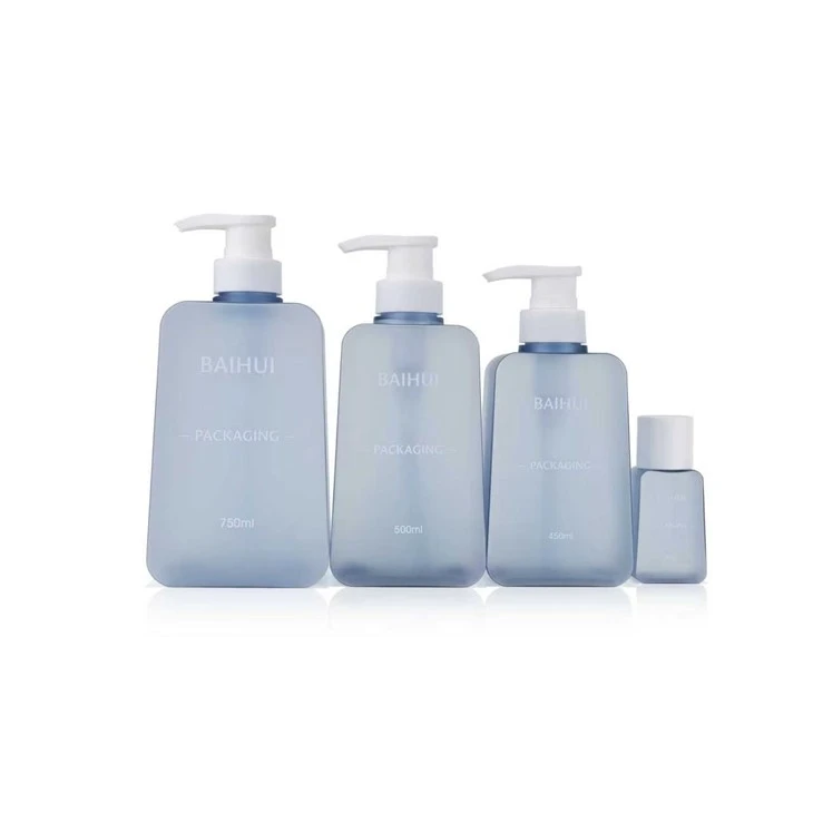 Custom Logo Frosted PETG Pump Bottles For Skincare Haircare Packaging Wholesale