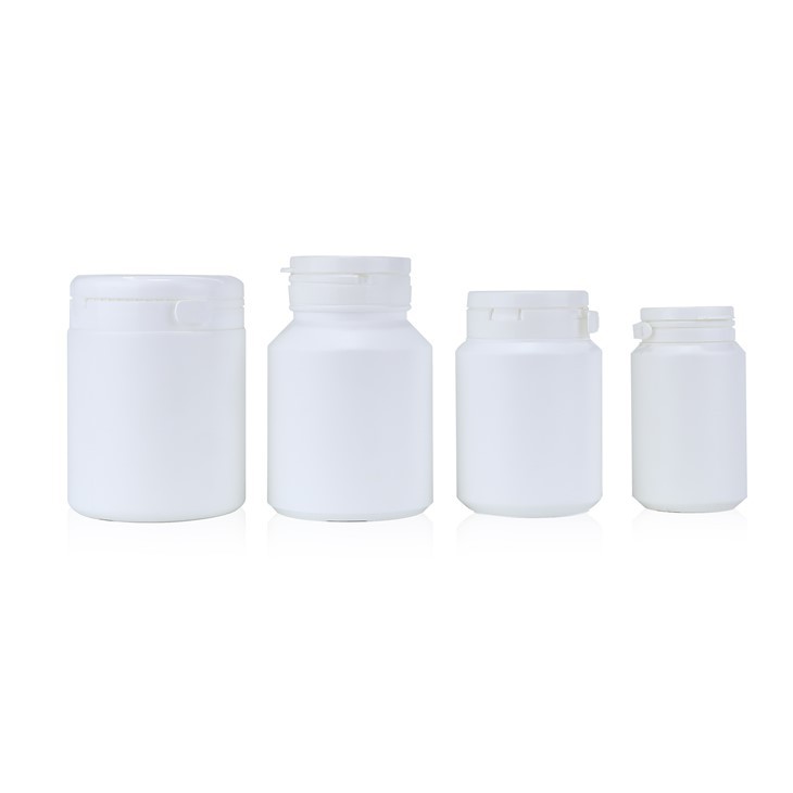 White Plastic Tear-Off Cap Bottles Set Food Grade PP Packaging for Pills, Vitamins, Supplements & Cosmetic Powders