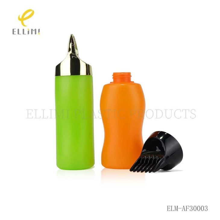 PE Plastic Root Comb Applicator Bottles, Hair Oil Applicator Bottles With Comb Cap For Scalp Care high quality