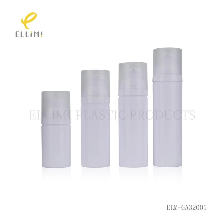 PP Airless Pump Bottles White Matte Cosmetic Containers For Serum Lotion Skincare Packaging suppliers