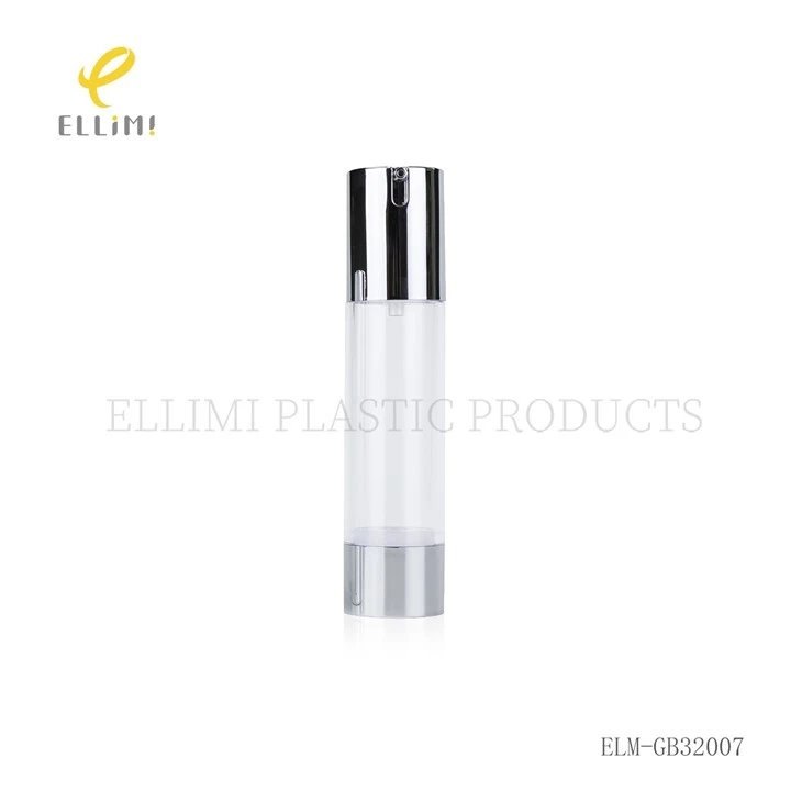PP Plastic Airless Pump Bottles With Silver Chrome Pump For Skincare Serum & Lotion best