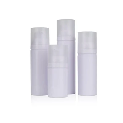 PP Airless Pump Bottles White Matte Cosmetic Containers For Serum Lotion Skincare Packaging
